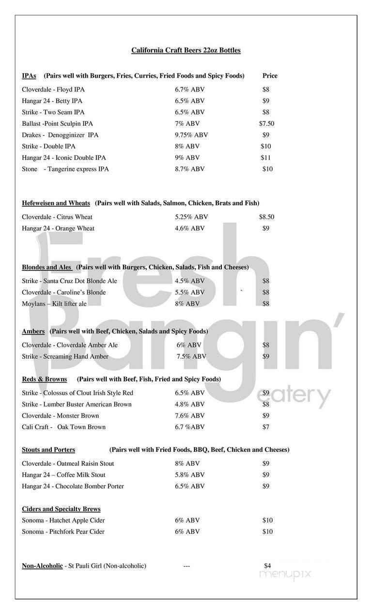 Fresh & Bangin' Lakeport - Lakeport, CA menu_pic