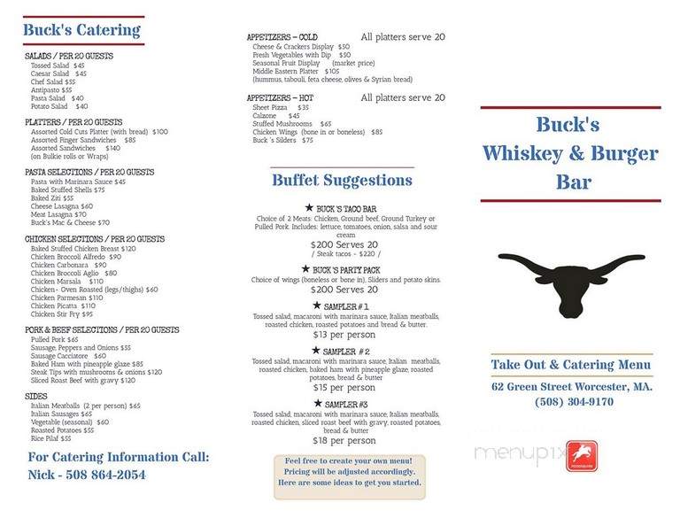Buck's Whiskey & Burger Bar - Worcester, MA