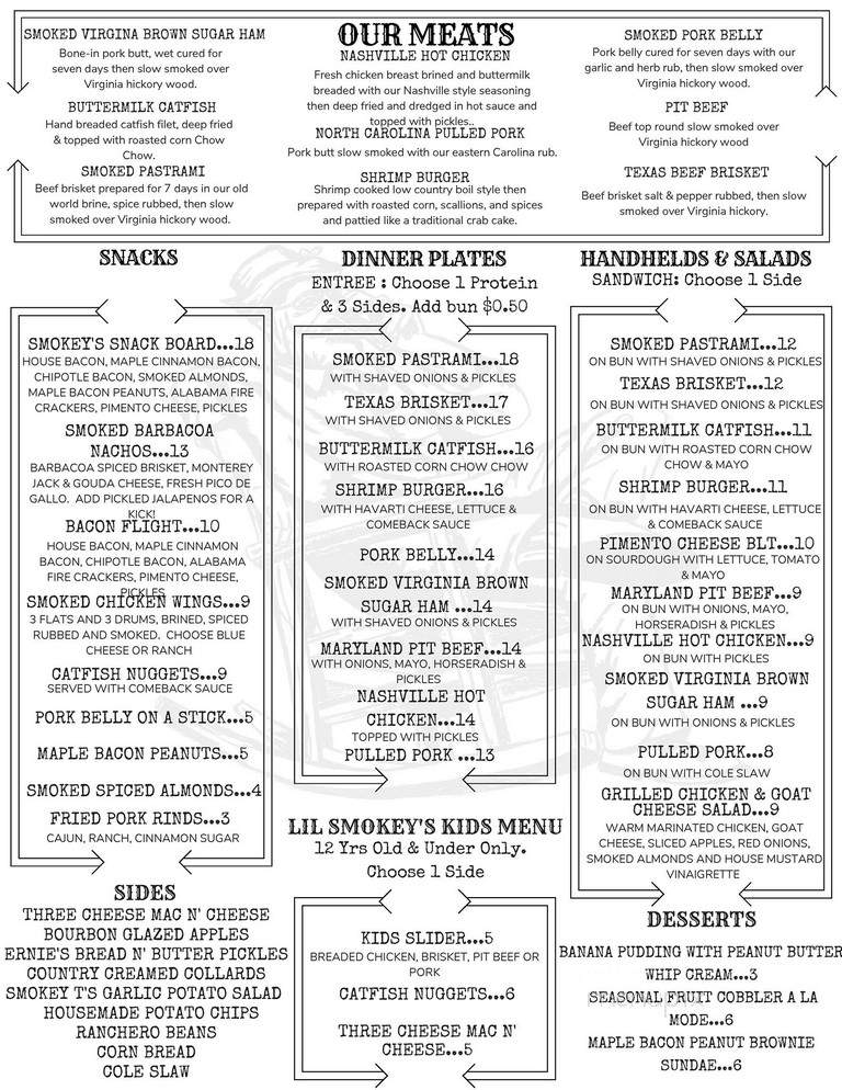 Smokey T's Southern Kitchen - Winchester, VA menu_pic