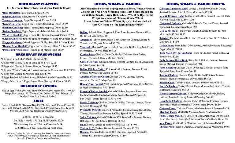 The Sisters Deli - Melville, NY menu_pic