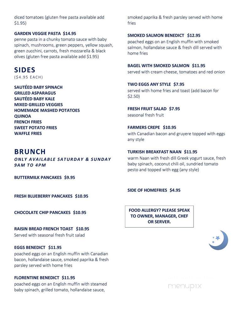Moonlight On The Ave - Mamaroneck, NY menu_pic