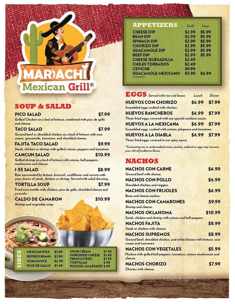 Mariachi Mexican Grill - Perry, OK menu_pic