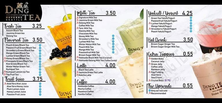 Ding Tea Seattle - Seattle, WA menu_pic