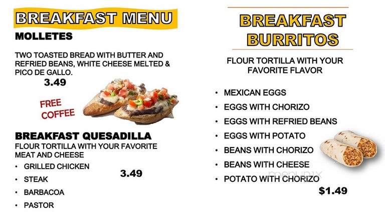 Pollo Bueno - Mount Pleasant, TX menu_pic
