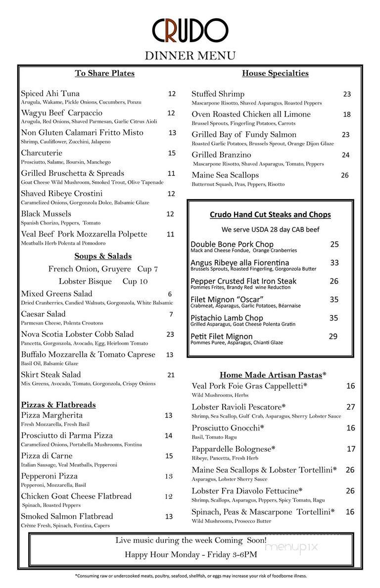 CRUDO Italian - Dallas, TX menu_pic
