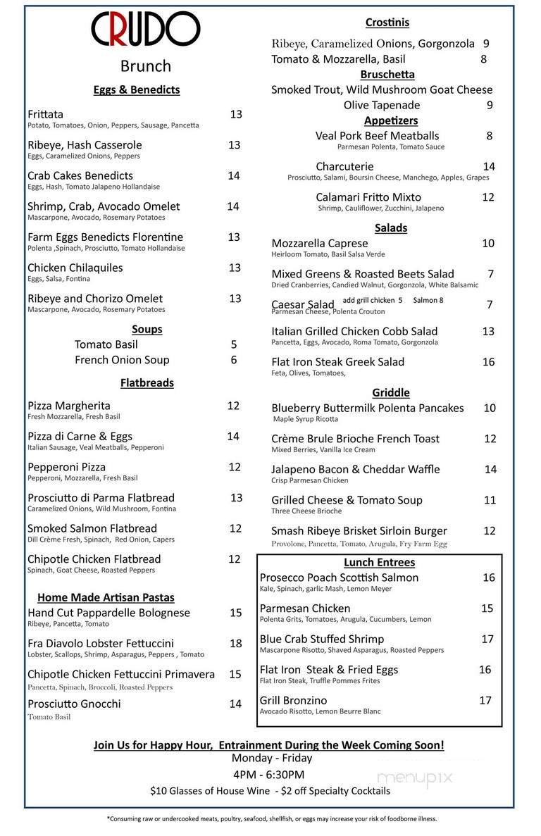 CRUDO Italian - Dallas, TX menu_pic
