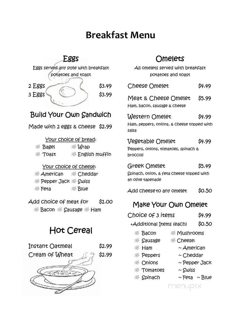 Sugar Maple Cafe - Owego, NY menu_pic
