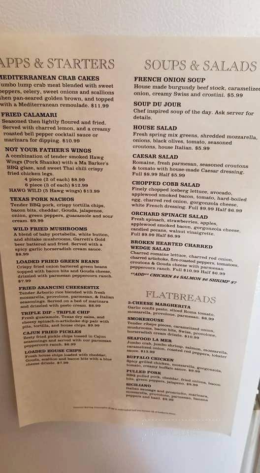 Garrett's Mill & Brewing Company - Garrettsville, OH menu_pic
