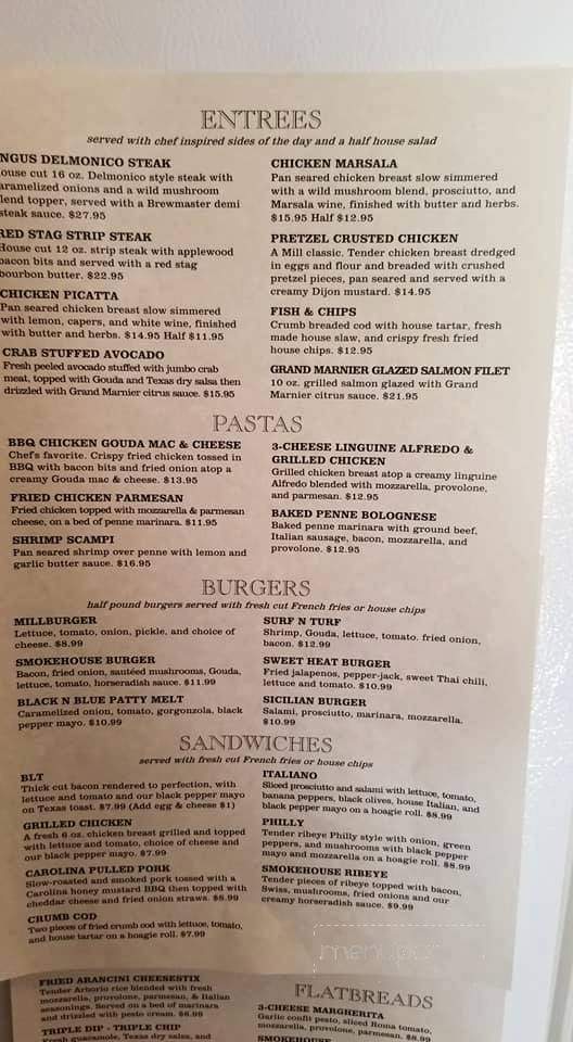 Garrett's Mill & Brewing Company - Garrettsville, OH menu_pic