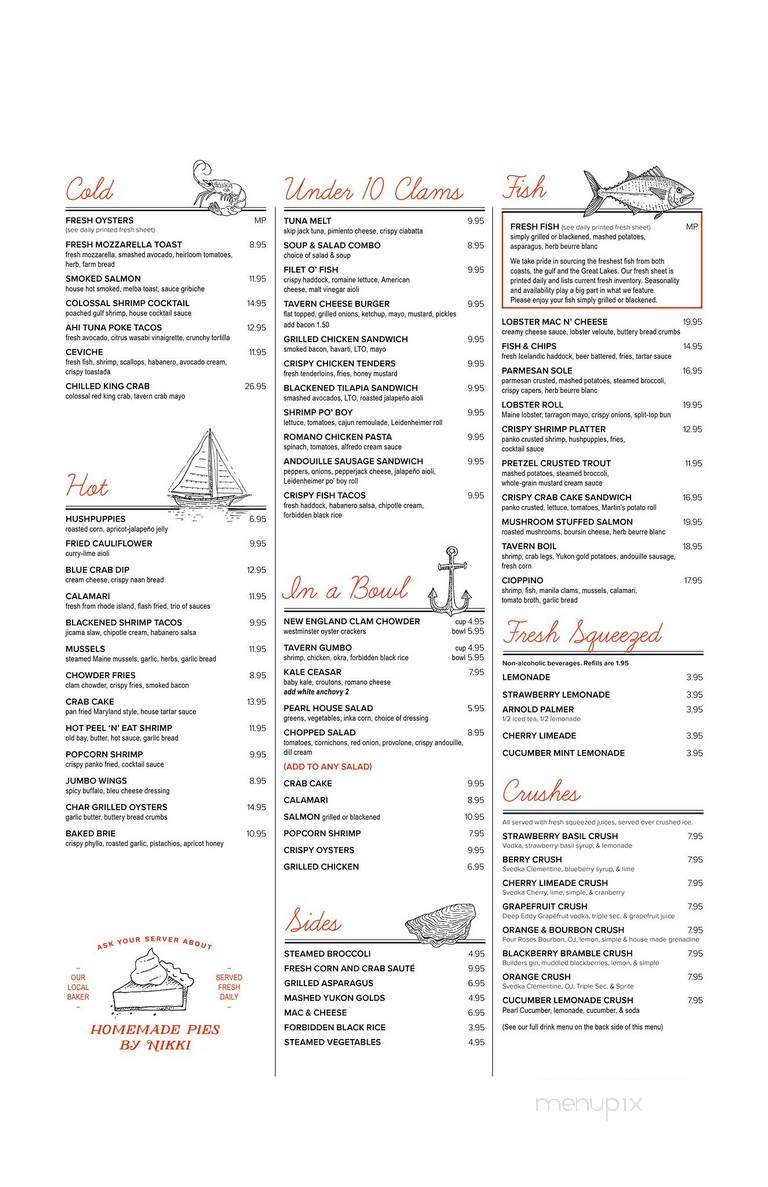Pearl Tavern - Lee's Summit, MO menu_pic