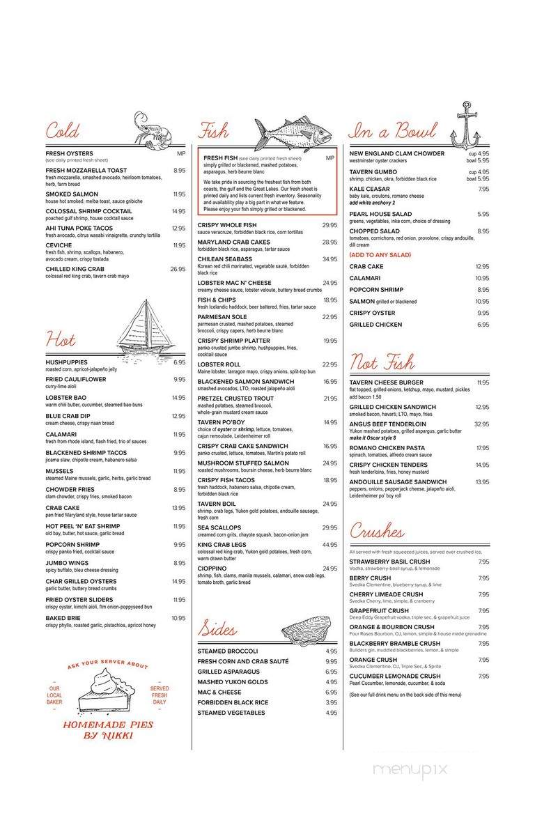Pearl Tavern - Lee's Summit, MO menu_pic