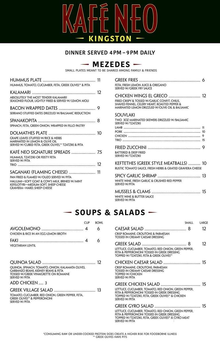 Kafe Neo Kingston - Kingston, WA menu_pic