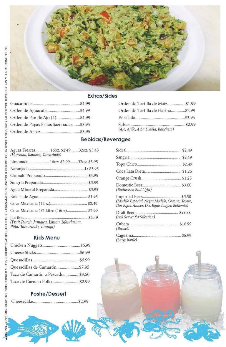 Mariscos - St. Louis, MO menu_pic