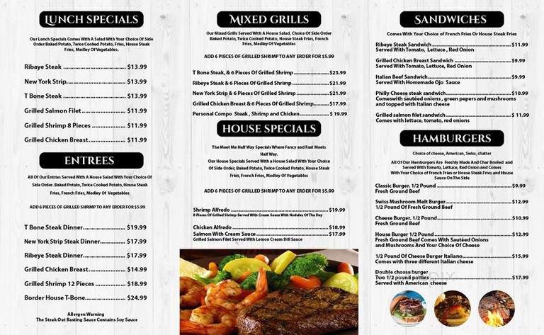 The Steak Out - Chicago, IL menu_pic