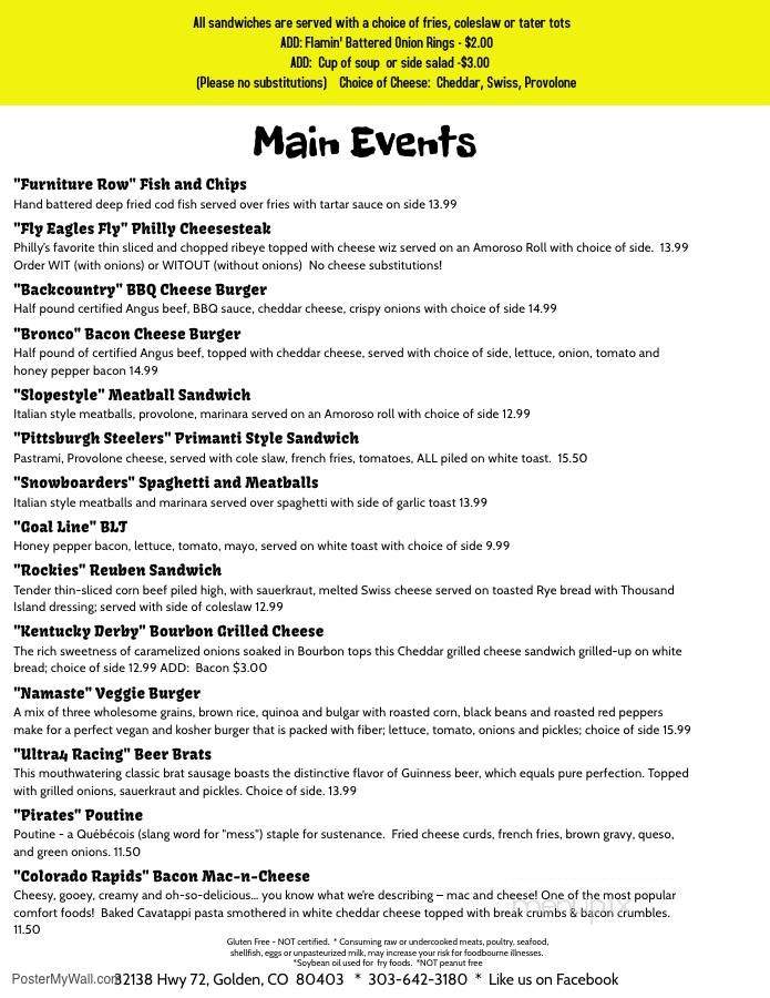 Last Stand Tavern - Golden, CO menu_pic