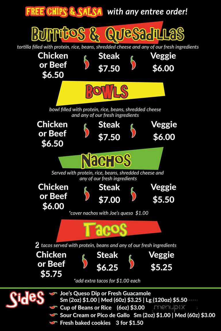 Fat Joe's Burritos - Griffin, GA menu_pic