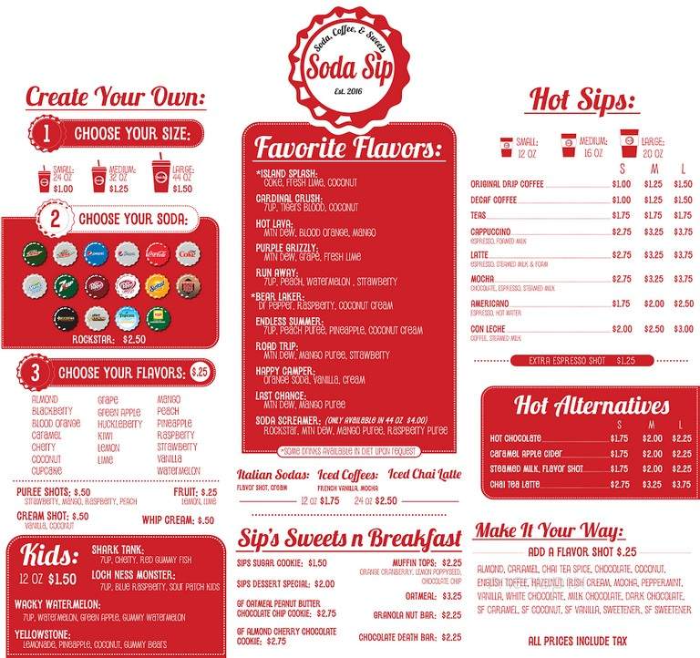 Soda Sip - Soda Springs, ID menu_pic