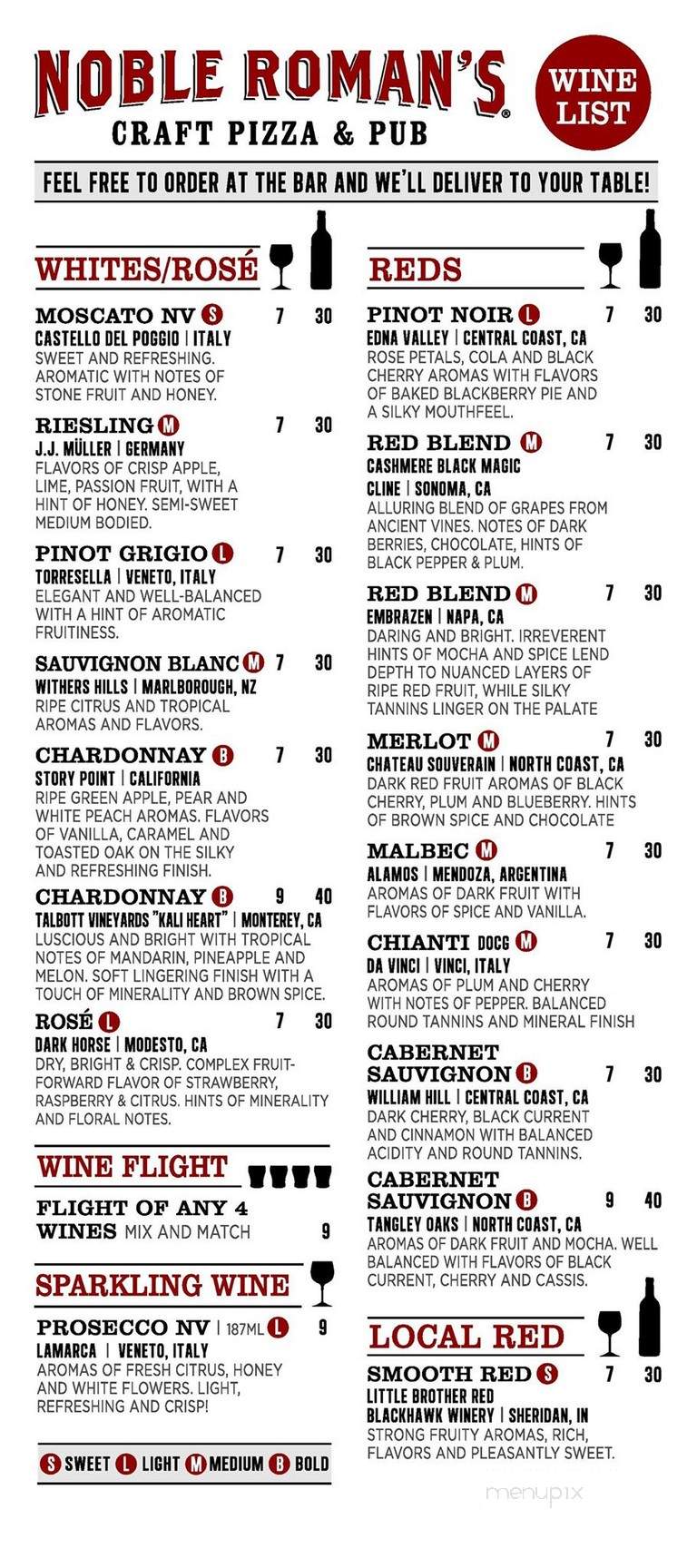 Noble Romans Craft Pizza & Pub - Fishers, IN menu_pic