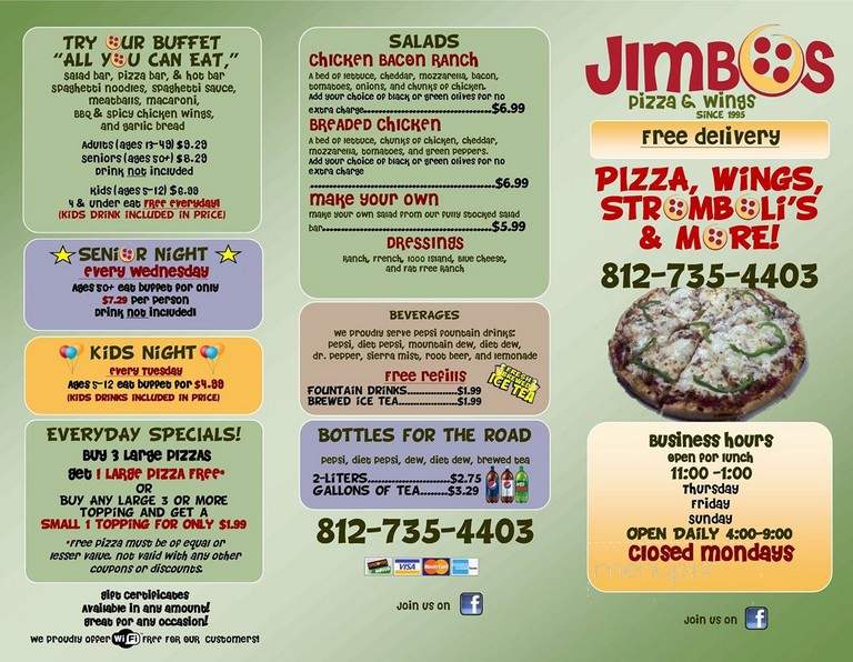 Jimbo's Pizza & Wings - Bicknell, IN