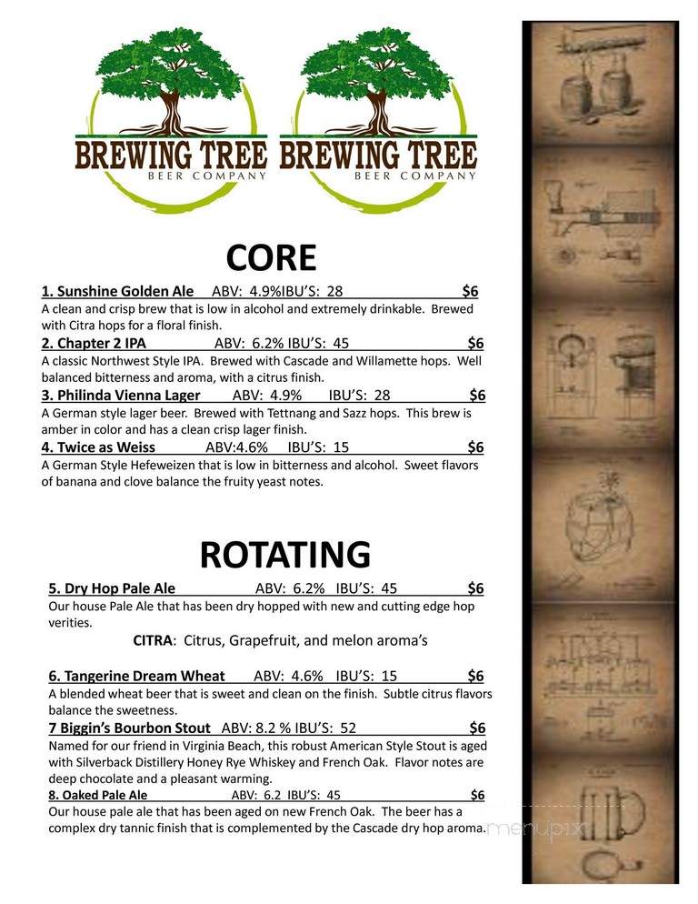 Brewing Tree Beer Company - Afton, VA menu_pic
