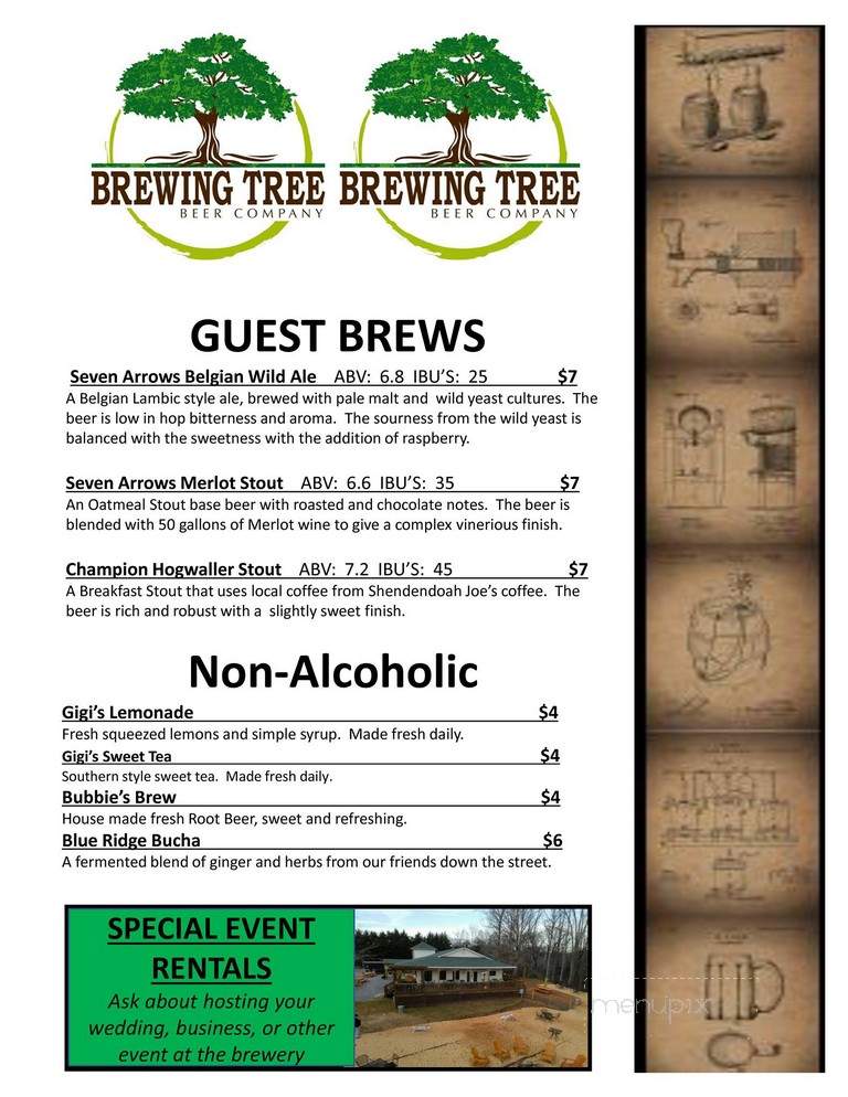 Brewing Tree Beer Company - Afton, VA menu_pic