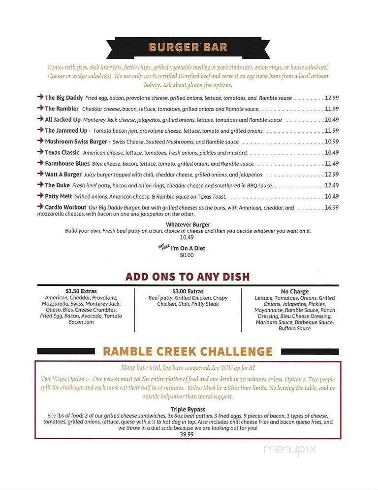 Ramble Creek Grill - Richmond, TX