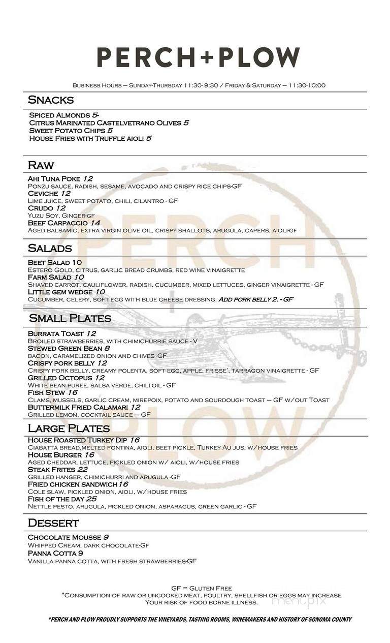 Perch + Plow - Santa Rosa, CA menu_pic