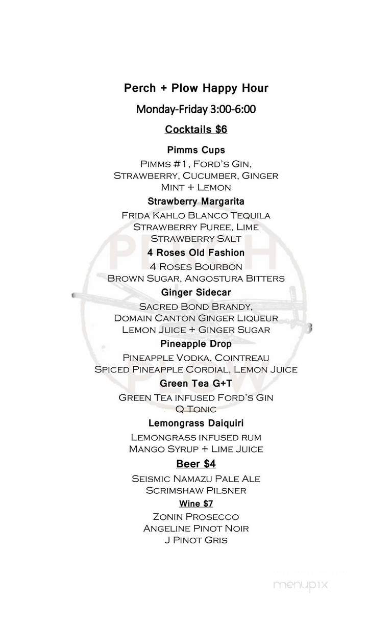 Perch + Plow - Santa Rosa, CA menu_pic