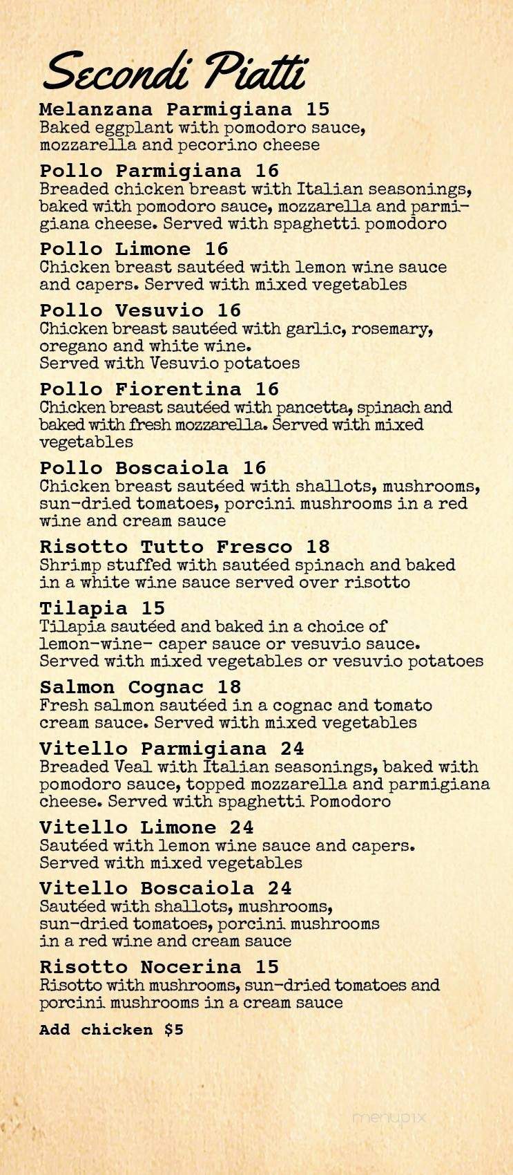 Tutto Fresco - Chicago, IL menu_pic