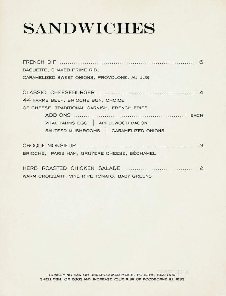 Perle on Maple at the Stoneleigh - Dallas, TX menu_pic