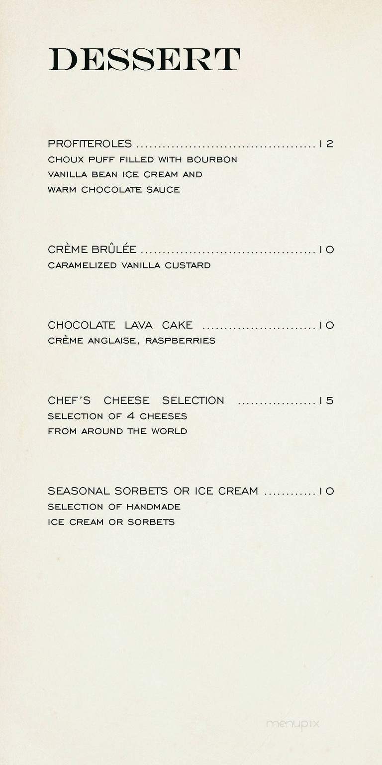 Perle on Maple at the Stoneleigh - Dallas, TX menu_pic