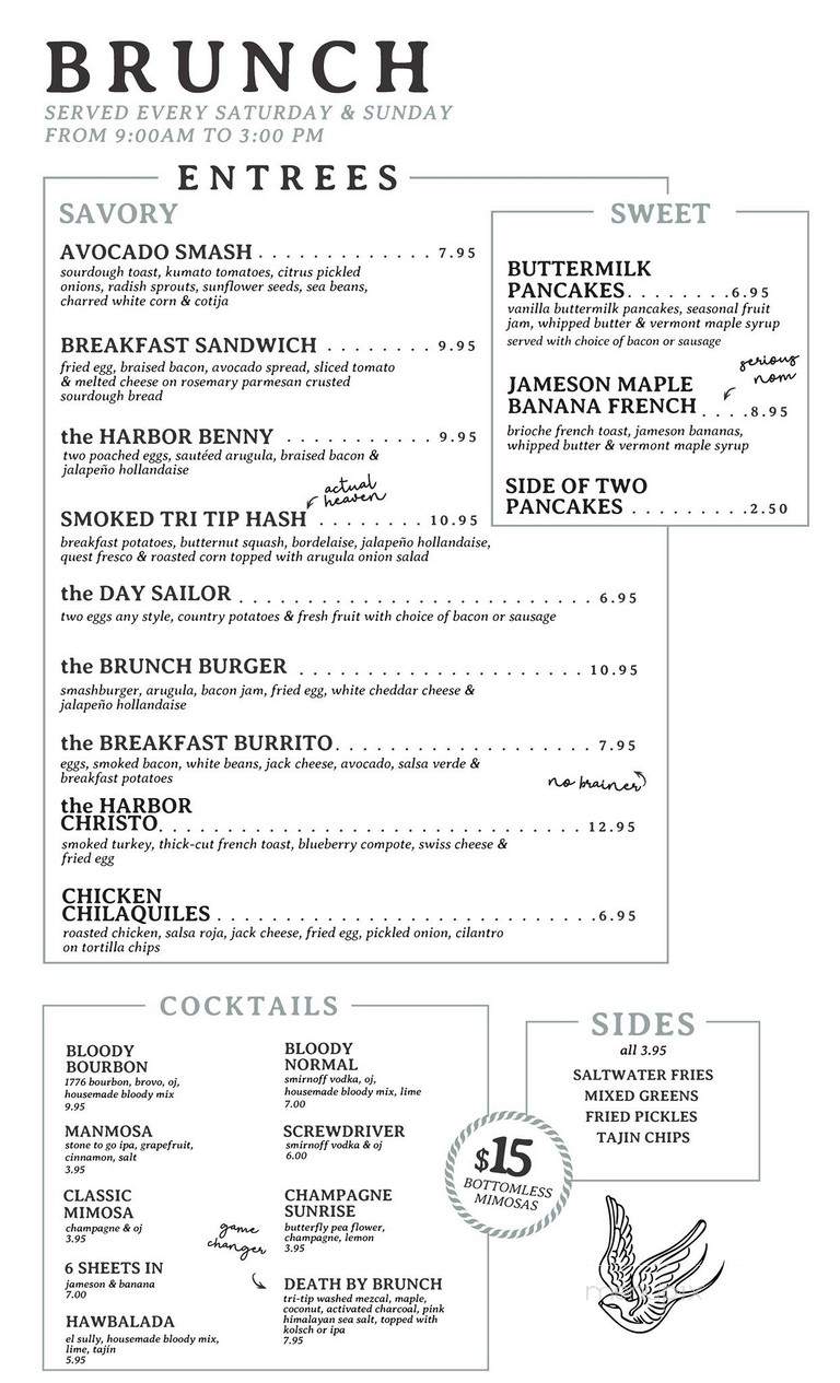 The Harbor - Long Beach, CA menu_pic