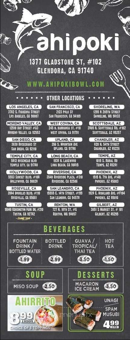 AhiPoki - Tustin, CA menu_pic