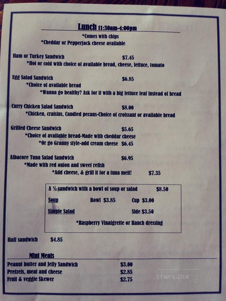 Western Coffee Company & Cafe - Tenino, WA menu_pic