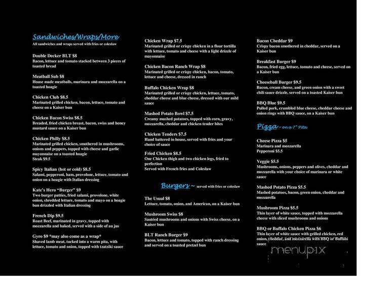 Kate's Bar & Grill - Wickliffe, OH menu_pic