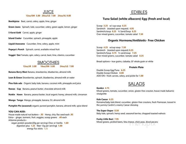 Bambu Cafe - Winter Haven, FL menu_pic