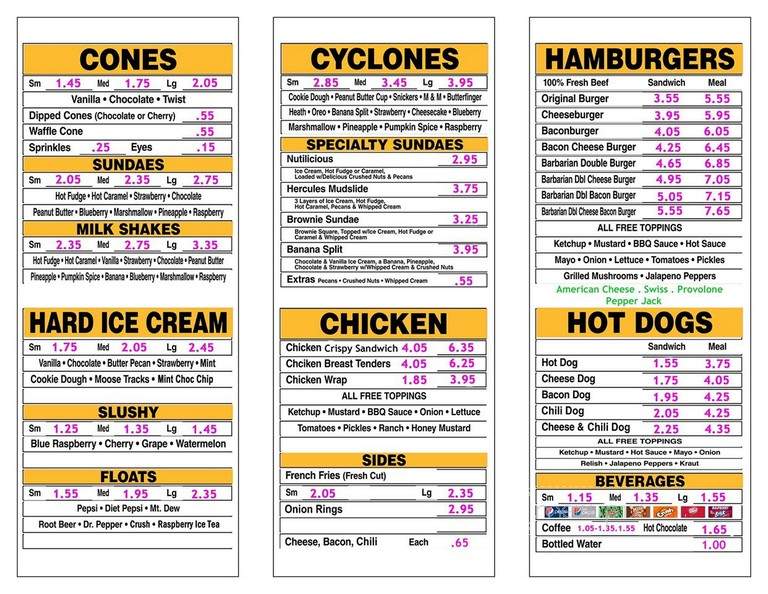Bibo's - Franklin, PA menu_pic
