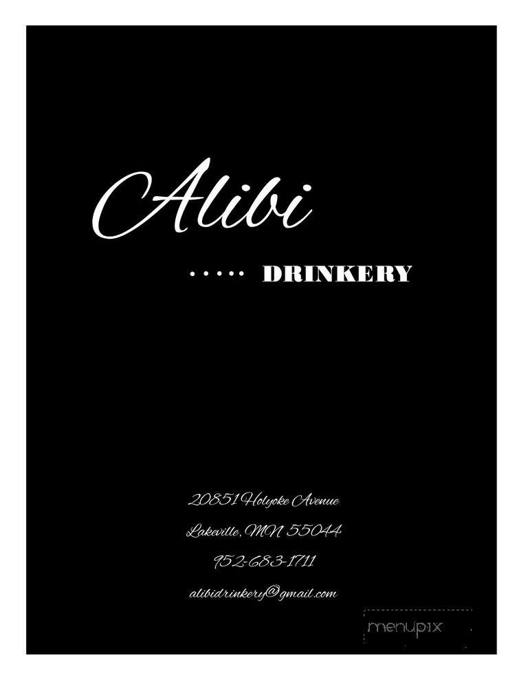Alibi Drinkery - Lakeville, MN menu_pic