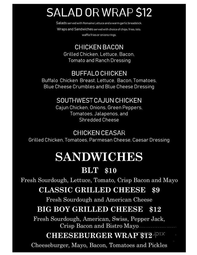 Alibi Drinkery - Lakeville, MN menu_pic
