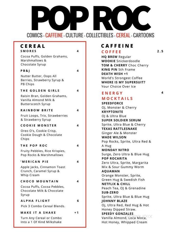POP ROC - Rochester, NY menu_pic