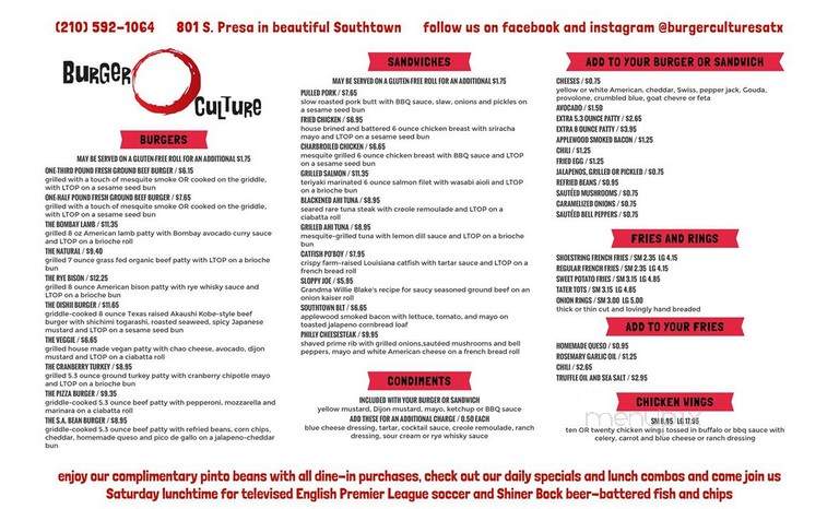 Burger Lab - San Antonio, TX menu_pic