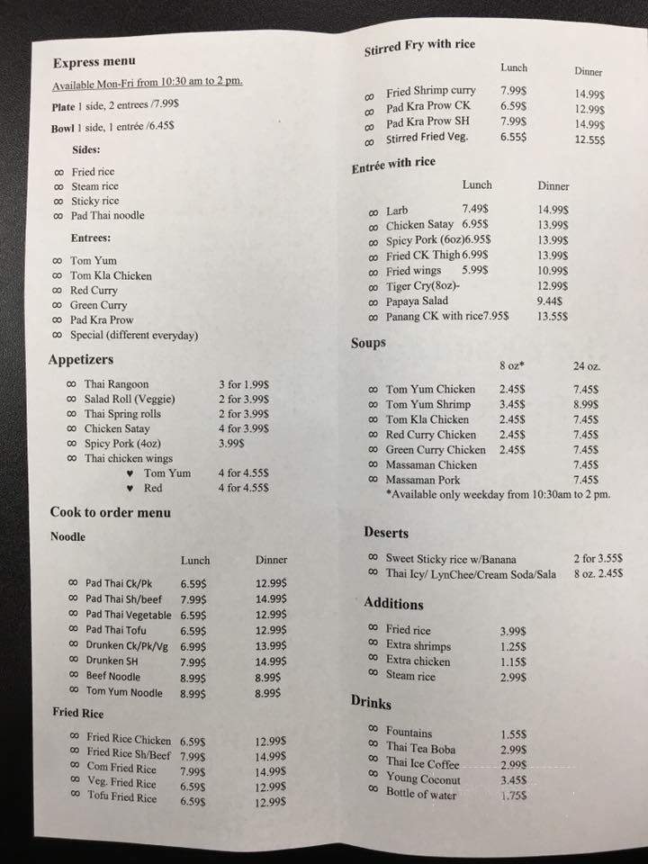 Pad Thai Express - Kansas City, MO menu_pic