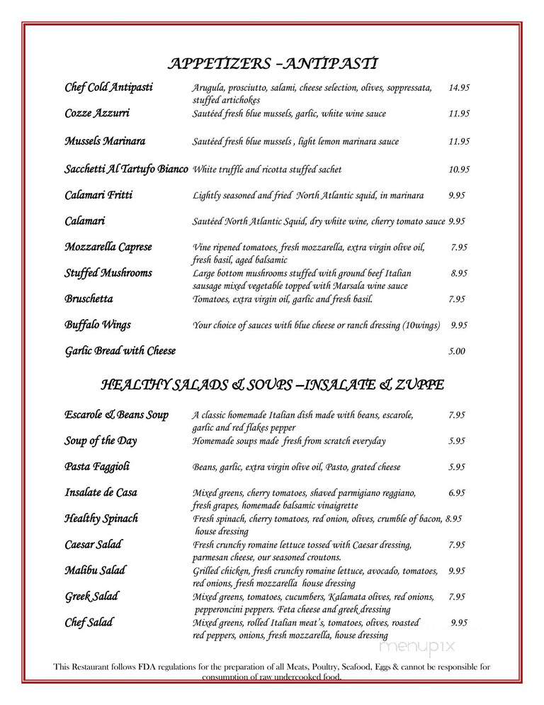 Tuscan Italian Restaurant and Pizzeria - Willowick, OH menu_pic