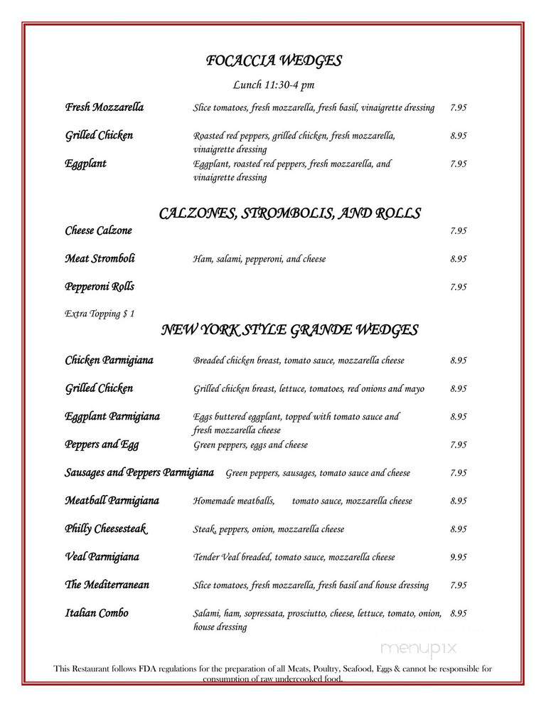 Tuscan Italian Restaurant and Pizzeria - Willowick, OH menu_pic