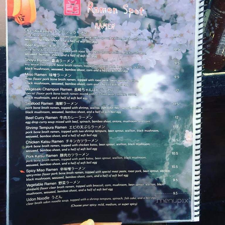 Ramen Spot - Richmond, VA menu_pic