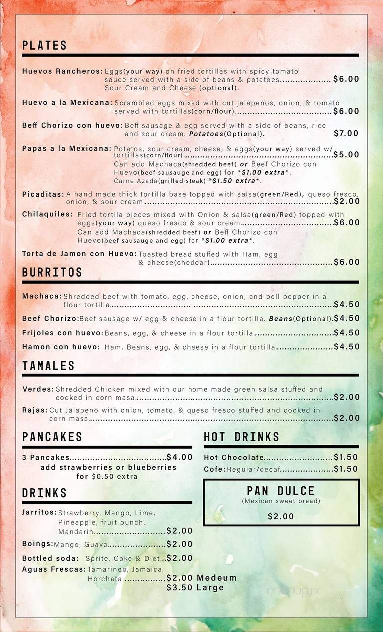 Dalia's Authentic Mexican Food - Malvern, PA menu_pic