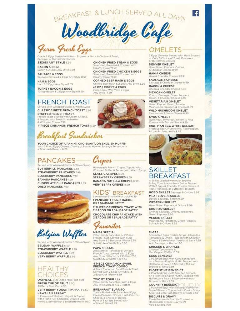 Woodbridge Cafe - Sachse, TX menu_pic