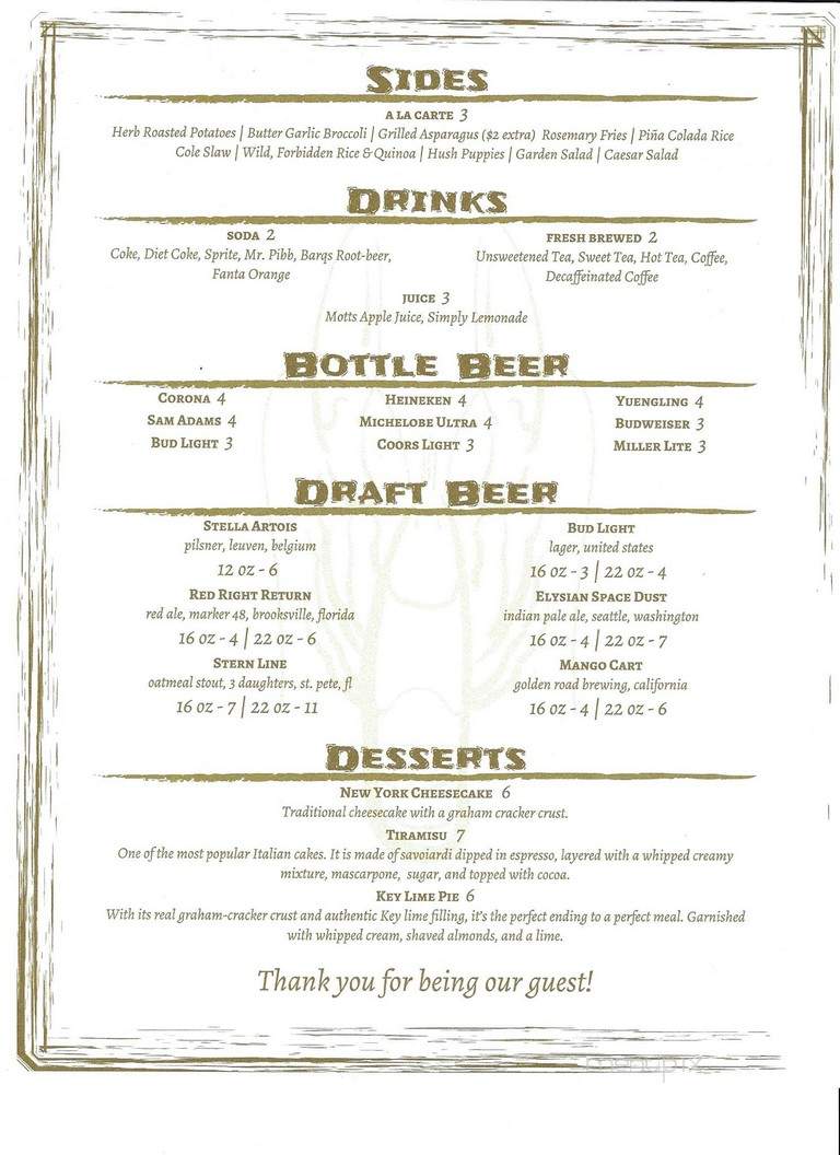 Broad Street Market Restraurant - Brooksville, FL menu_pic
