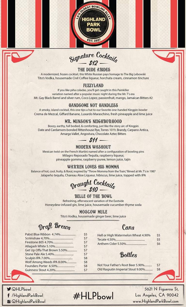Highland Park Wines - Los Angeles, CA menu_pic