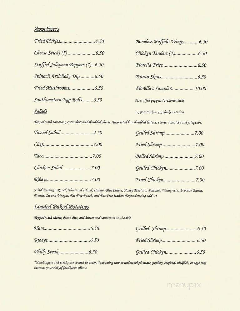 Fiorella's - Poplarville, MS menu_pic